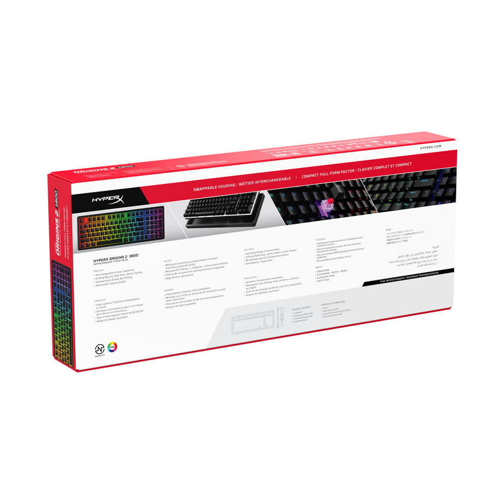 Клавіатура HyperX Origins 2 1800 HX Red USB Black (B4QS4AA) ( 22489 ) Харьков - изображение 7