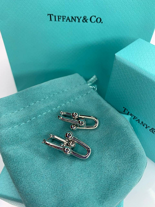 Брендові сріблясті сережки Тіффані Tiffany, батьківщинне покриття/упаковане в мішечок Одеса - фото 3