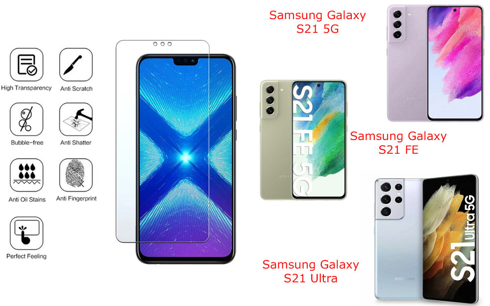 Защитное стекло NeoGlass для Samsung Galaxy S21 5G, S21 FE, S21 Ultra – ультрапрозрачное и устойчивое Киев - изображение 4