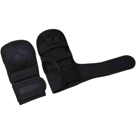 Рукавиці для ММА (Греплінгові рукавички) RDX T15 Noir Inner Matte Black S Каменское