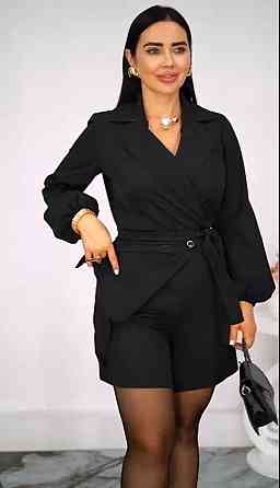 Стильный женский комбинезон с запахом имитация платья костюмка 52/54 Одесса