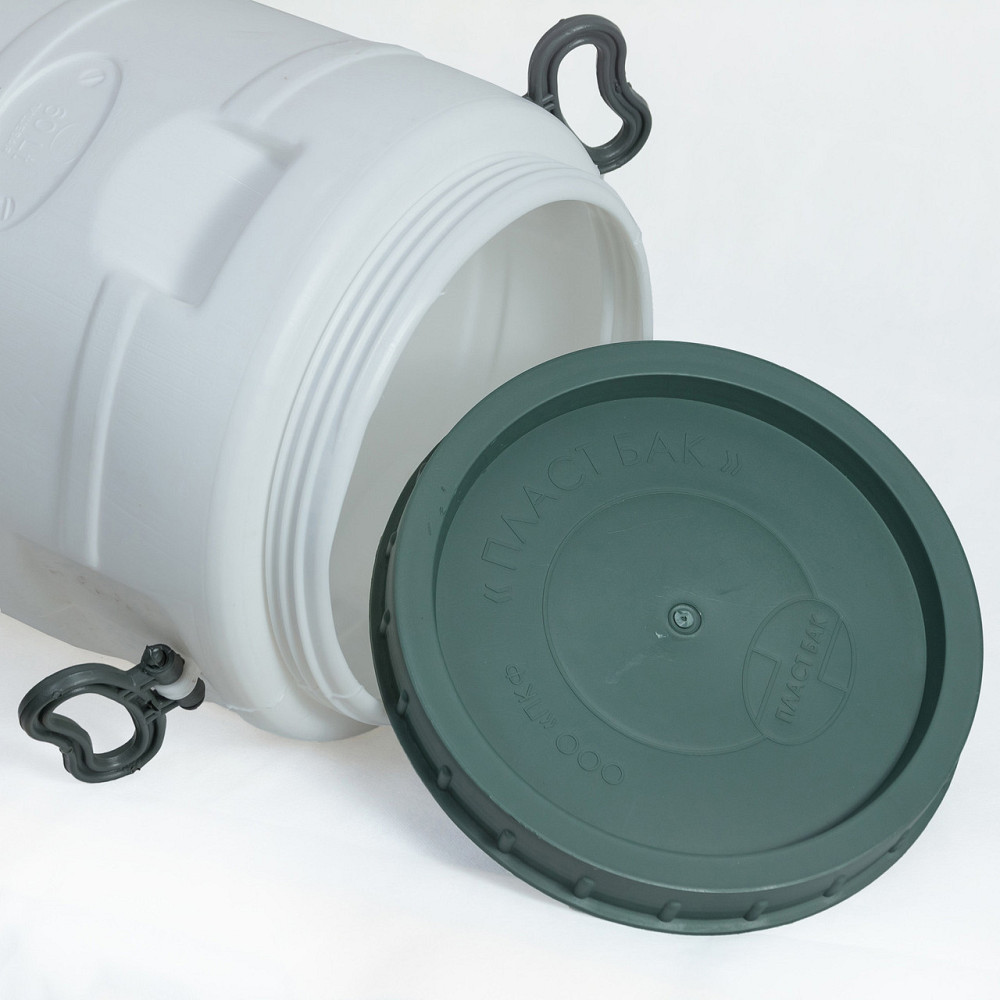 Бочка пластиковая 60 л пищевая белая высокая бидон  широкая горловина емкость для воды Днепр - изображение 5