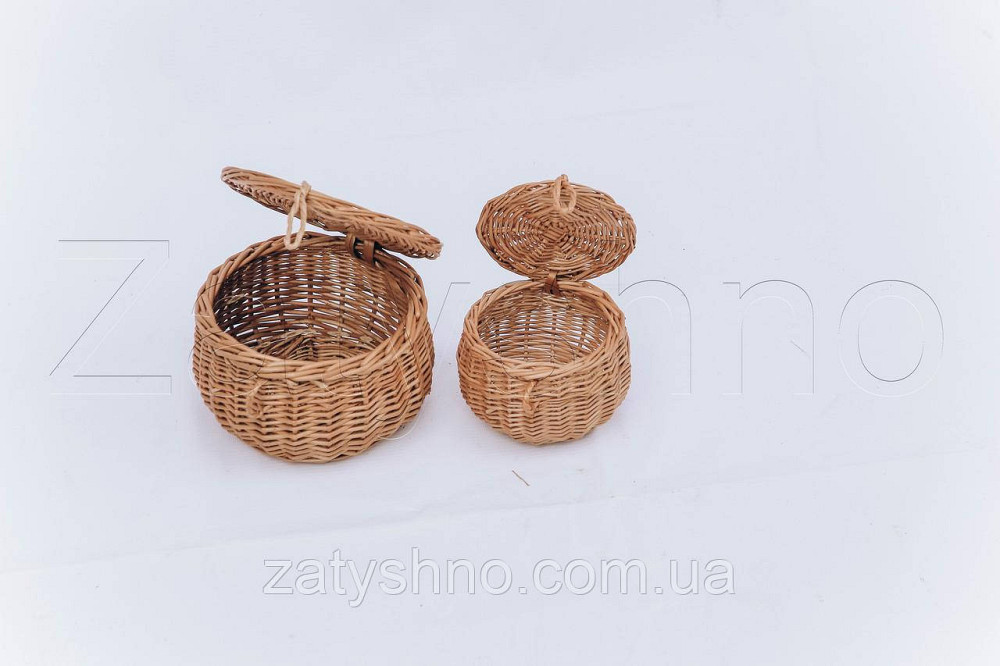 Корзинка из лозы маленькая | корзинки з лози декоративні | плетеная корзинка из лозы Киев - изображение 4