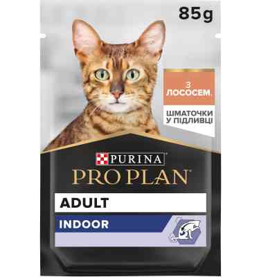 Влажный корм для кошек Purina Pro Plan Adult Indoor Nutrisavour Для кошек, живущих в помещении С лососем 85 г (8445290172990) Винница