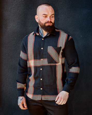 Тепла чоловіча сорочка Мадрид Чорний XXL Харків