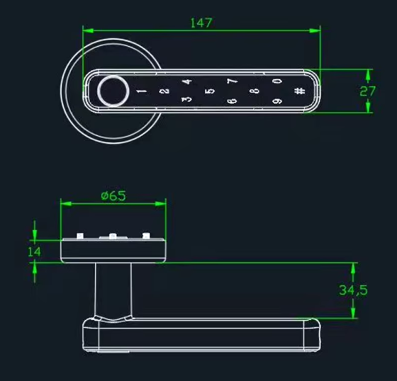 Умный дверной замок с Bluetooth кодовый KHS-FT01 с ключ-картой и отпечатком пальца, серебристый Каменец-Подольский