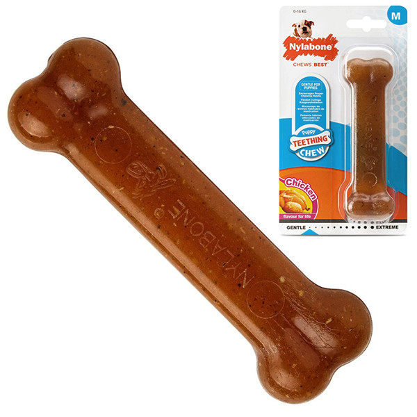 Nylabone Puppy Chew Bone НИЛАБОН БОУН кость жевательная игрушка для щенков, вкус курицы Киев - изображение 1