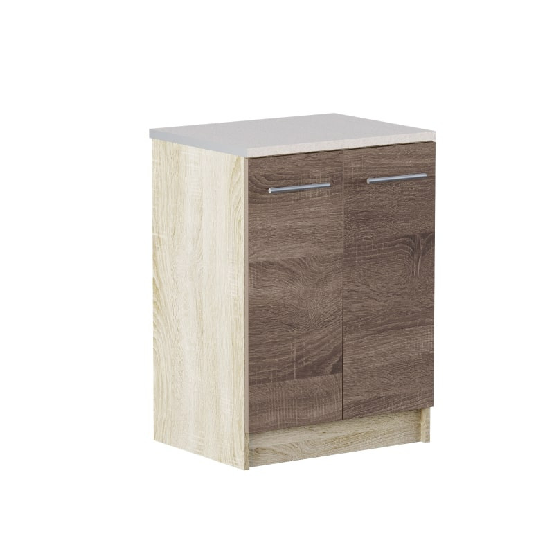 Кухонный модуль нижний Эверест Эко 600 дуб сонома/трюфель (без столешницы) 60х46х82 см (DTM-2898) Львов - изображение 1