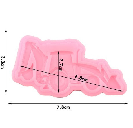 Молд силиконовый Трактор 38 на 78 мм розовый Киев - изображение 3