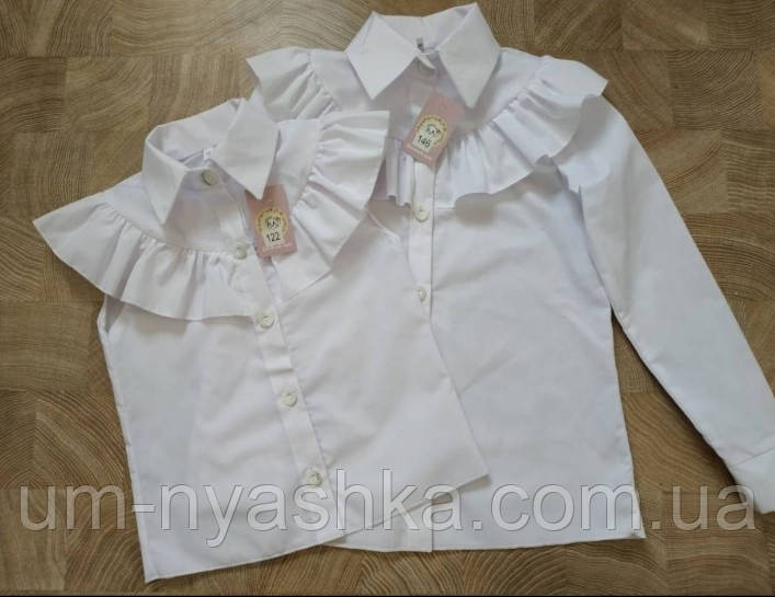 Гарна шкільна блузка з коротким рукавом 134-140 Кривий Ріг - фото 2