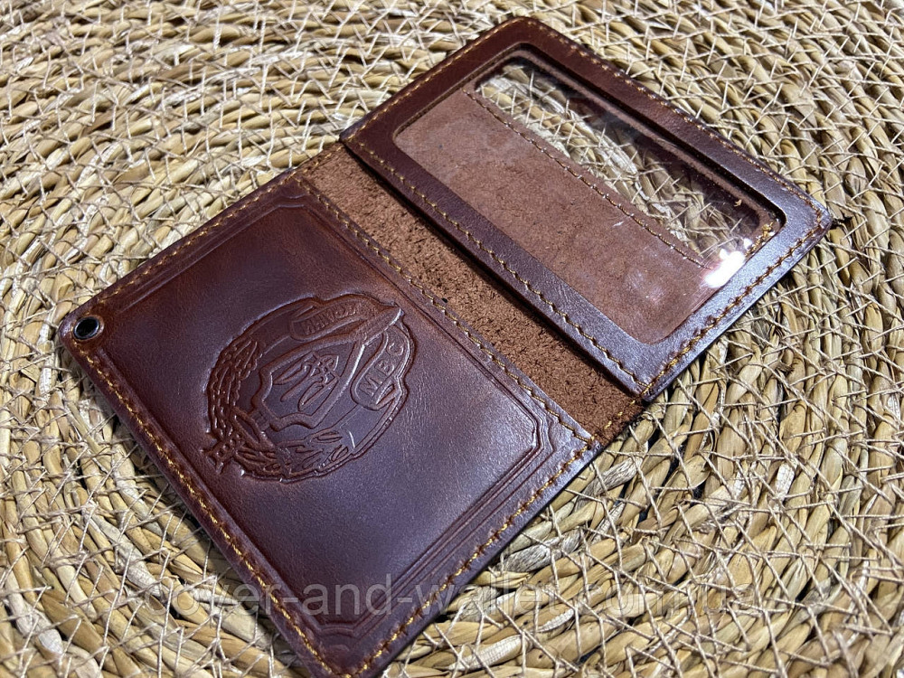 Шкіряна обкладинка на посвідчення Міністерство внутрішніх справ (МВД) Київ - фото 4