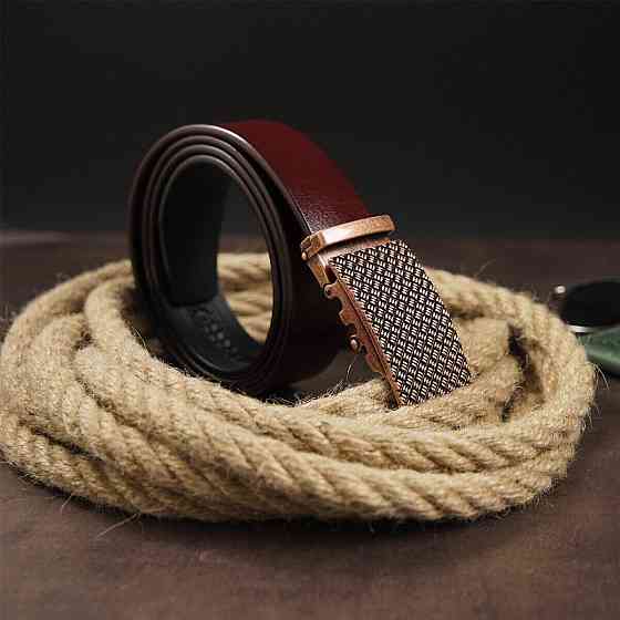 Ремінь чоловічий з пряжкою светр Vintage 20265 Коричневий Київ