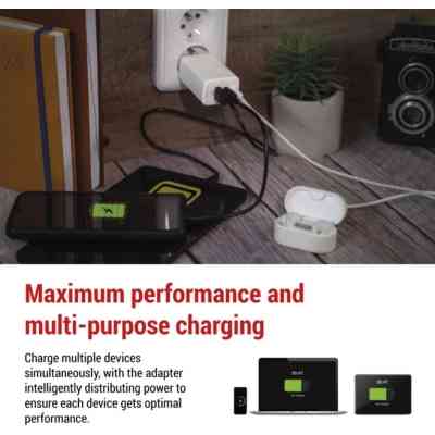 Зарядний пристрій EMOS V05G65 1xUSB-A + 2xUSB-C PD65W GaN (V05G65) Вінниця