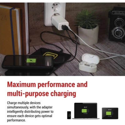 Зарядное устройство EMOS V05G65 1xUSB-A + 2xUSB-C PD65W GaN (V05G65) Винница - изображение 6