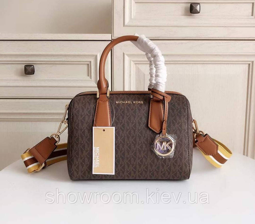Брендовая женская сумочка саквояж MK Hayes Duffle brown Киев - изображение 1