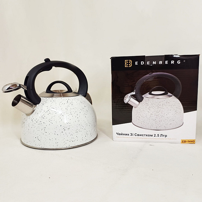 Якісний металевий чайник Edenberg, Чайник для чайної церемонії зі свистком для газових плит QD-99 Івано-Франківськ - фото 4