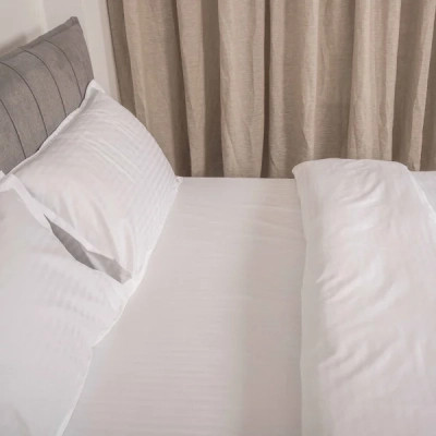 Постільна білизна Tiare White Сатин Страйп Кольоровий полуторний (White_Stripe_pl) Вінниця - фото 8