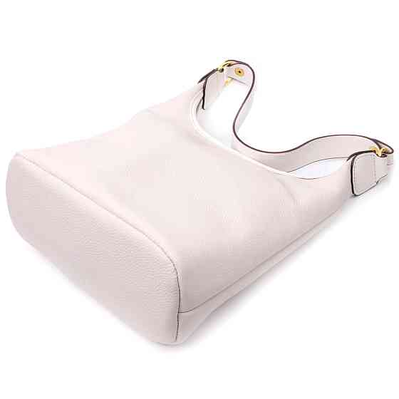 Зручна жіноча сумка на плече з натуральної шкіри Vintage 22628 Біла Київ