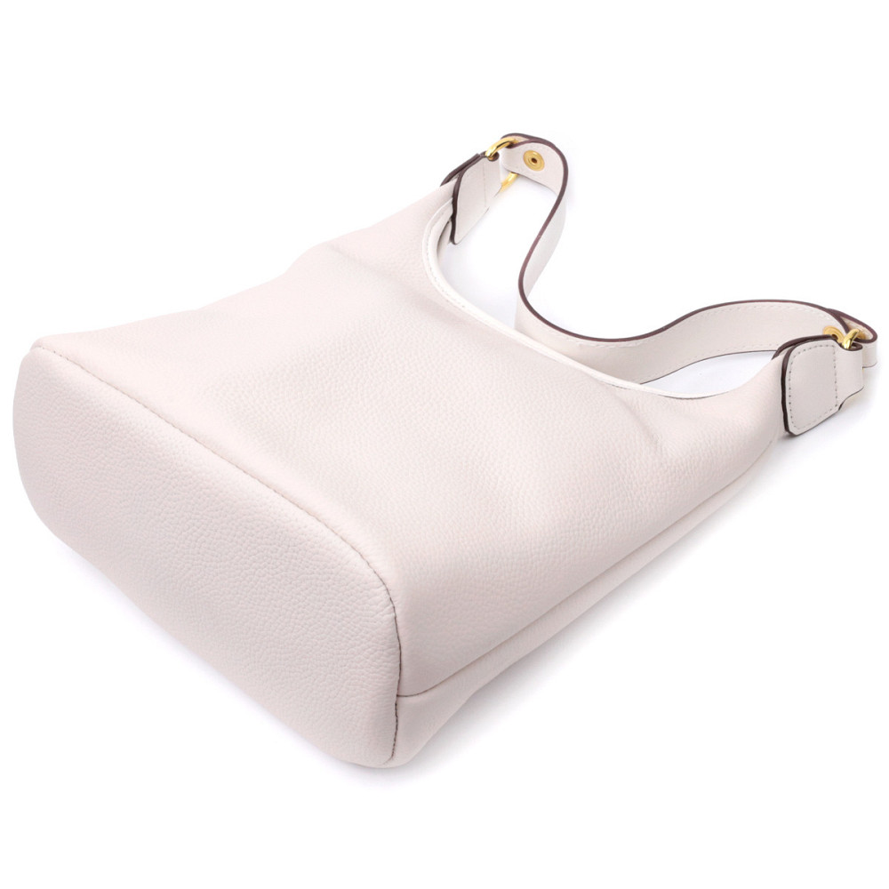 Зручна жіноча сумка на плече з натуральної шкіри Vintage 22628 Біла Київ - фото 5