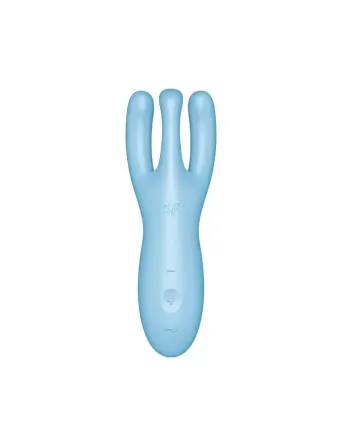 Кліторальний смарт вібратор Satisfyer Threesome 4 Blue з трьома пальчиками Львів