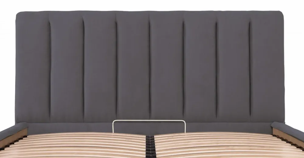 Кровать Двуспальная Sanam VIP 180 х 190 см Мисти Dark Grey С дополнительной металлической цельносварной рамой Темно-серый Киев - изображение 5