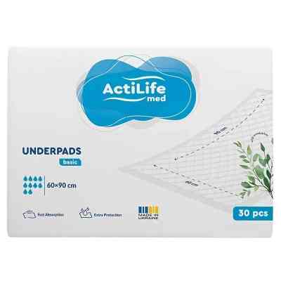 Пеленки для младенцев ActiLife Med Basic 60 х 90, 30 шт (4820174981488) Винница