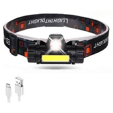 Мощный налобный фонарь со встроенным магнитом BL-872-XPE+СOB Black MicroUSB Бровары - изображение 5