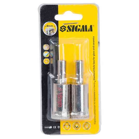 Sigma Коронки алмазные по керамике и стеклу Ø16мм (КРАТНО 2шт) SIGMA (1541161) Київ