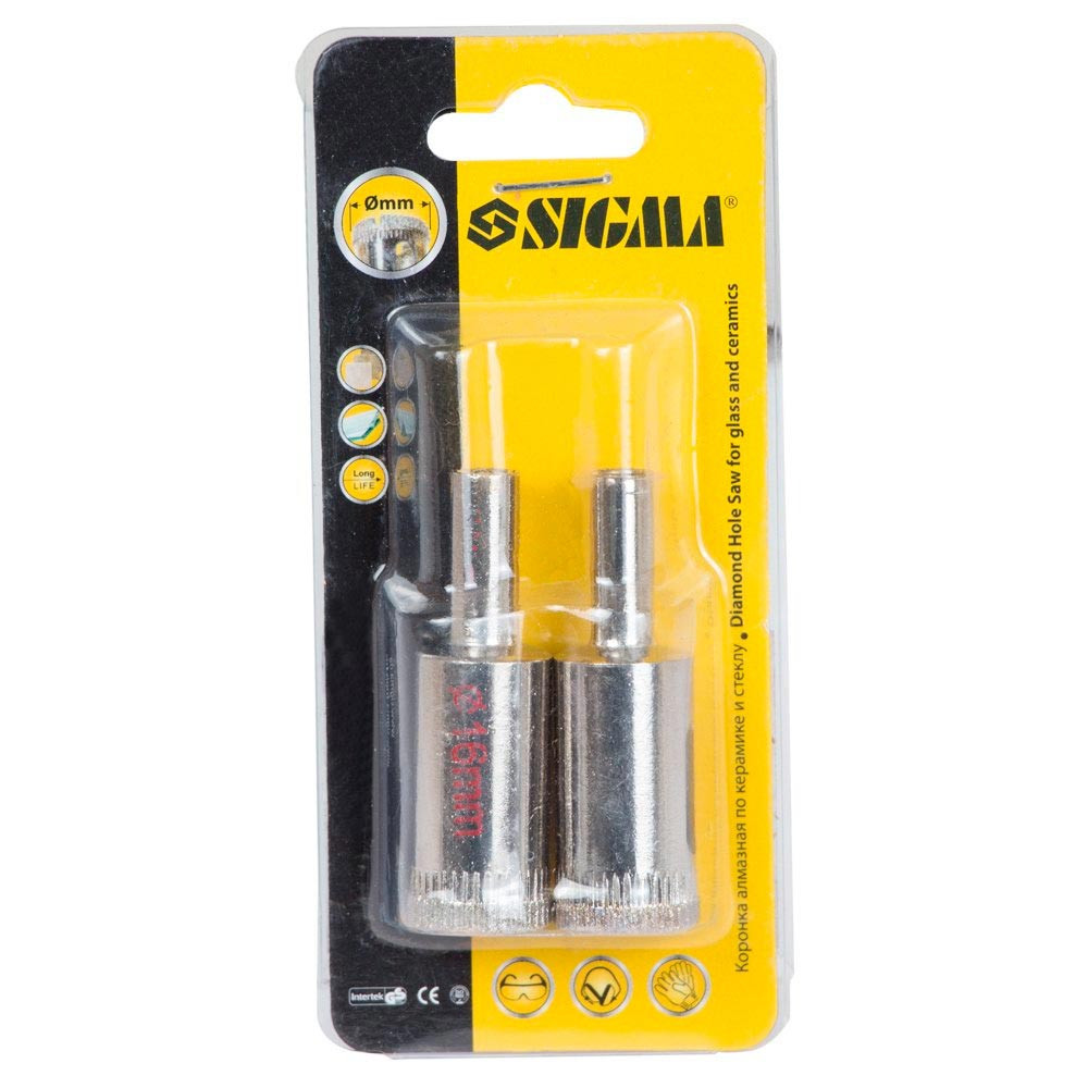 Sigma Коронки алмазные по керамике и стеклу Ø16мм (КРАТНО 2шт) SIGMA (1541161) Київ - фото 2