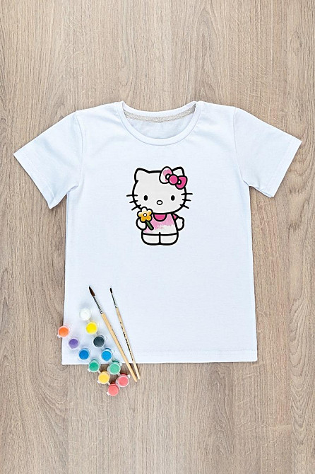 Футболка-раскраска детская HELLO KITTY Крохатушка одяг 116 Киев - изображение 1