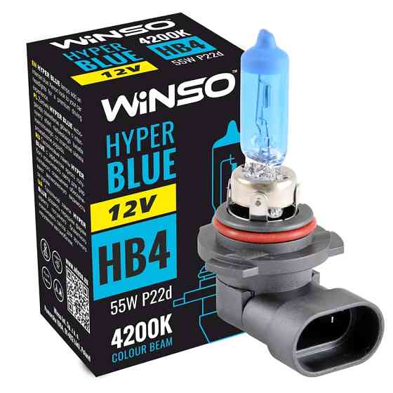 Галогенова лампа Winso HB4 12V 55W P22d HYPER BLUE 4200K Львів