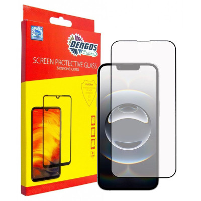 Стекло защитное Dengos Full Glue iPhone 16e Black (TGFG-424) Винница - изображение 1