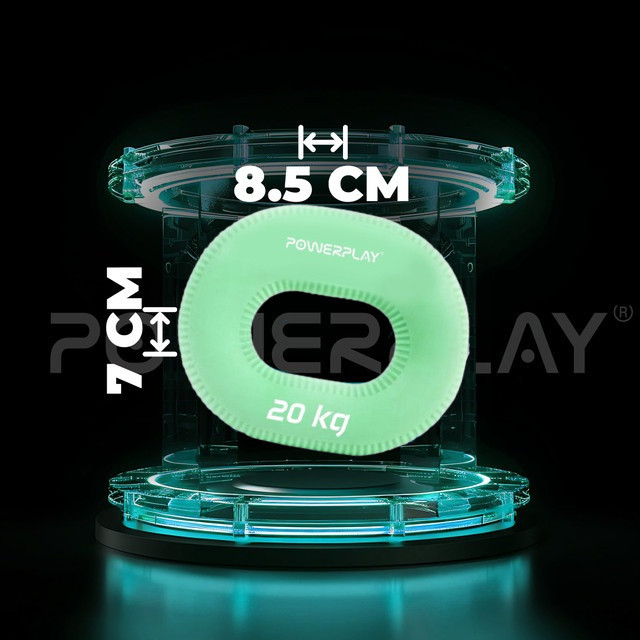 Эспандер кистевой силиконовый PowerPlay PP-4336 Hand Grip Medium 20 кг. Зеленый Киев - изображение 9