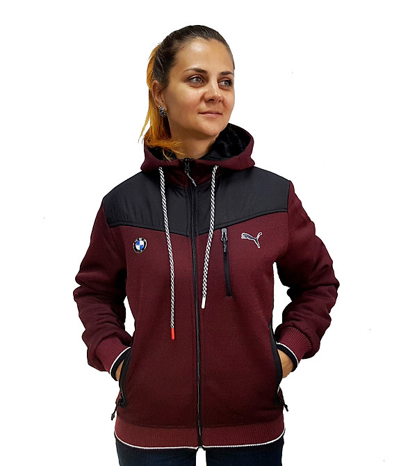 Женская трикотажная куртка-кофта на меху Puma Thumbnail 1 of BMW ,оригинал Киев - изображение 3