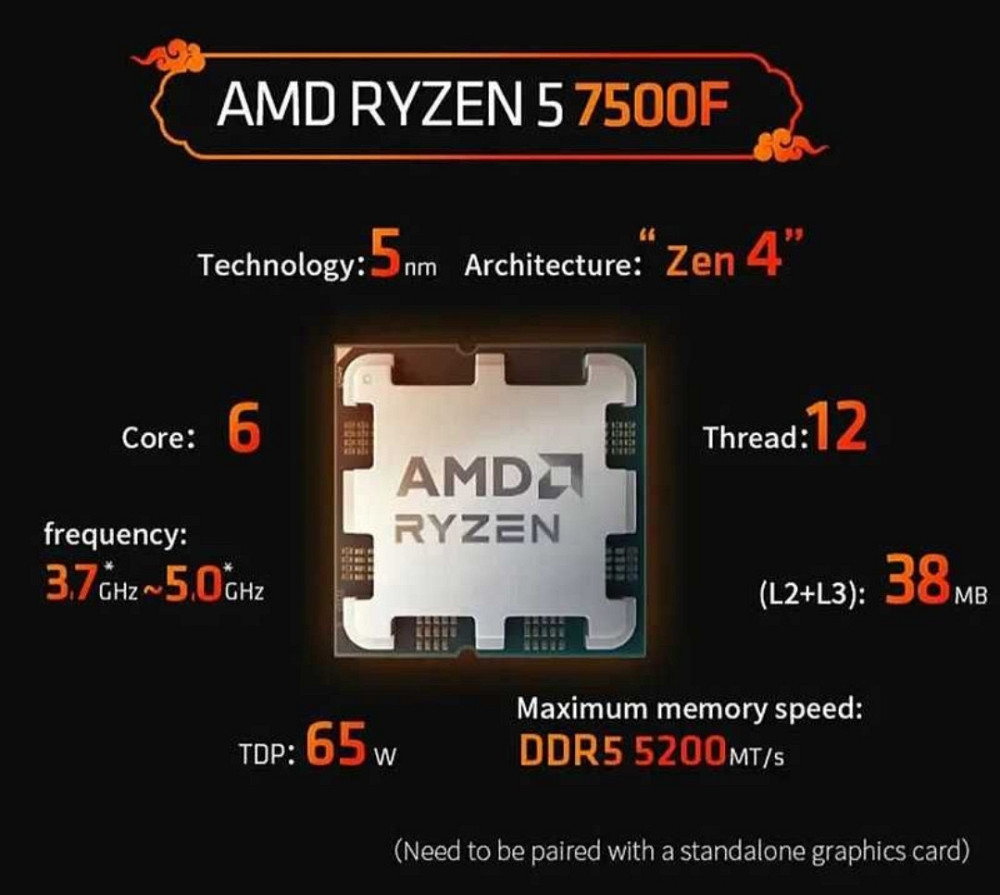 Процесор AMD Ryzen 8400F 7500F / Intel Core i5 12600KF. Київ - фото 4