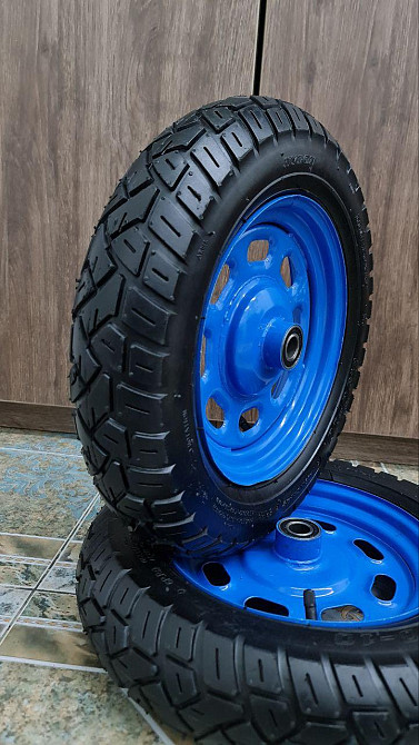 Колесо для тачки 3.5х10 Синий Колесо пневматическое с шариковым подшипником с обоих сторон Колеса к тачке Белая Церковь - изображение 7