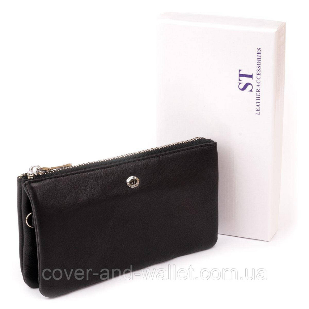 Просторий чоловічий гаманець-клатч з натуральної шкіри ST 008 Leather Київ - фото 5