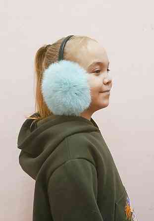 Наушники меховые из меха кролика Мятный Харьков