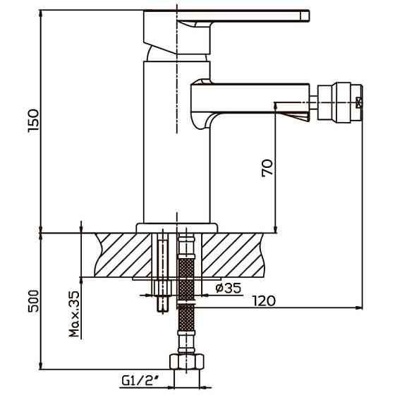 Смеситель для биде Haiba Gudini 002 (HB0146) Киев