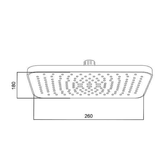 Лійка для верхнього душу Qtap Hlavova 260x180 мм прямокутна QTHLA107CRM45784 Chrome/Black Київ