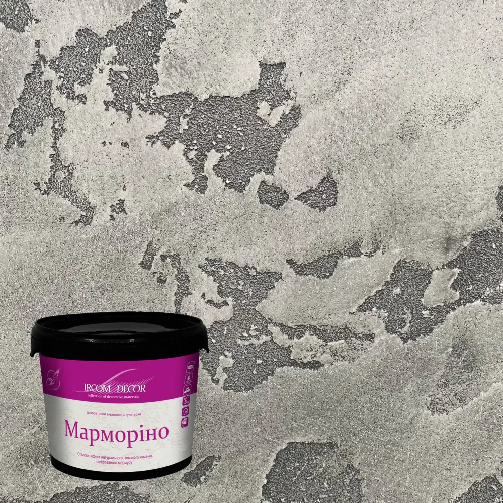 Декоративна штукатурка Марморіно Ircom Decor 4.5 кг Киев - изображение 3