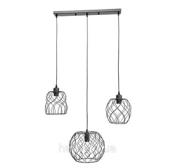 Підвісний світильник на три плафони VALESO TY403-3 Лофт чорний E27 Київ