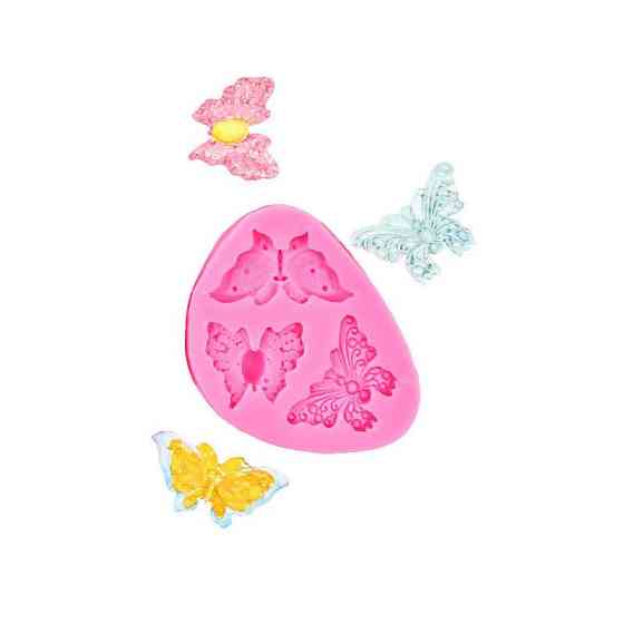 Молд силиконовый Бабочки 93 на 70 мм розовый Киев