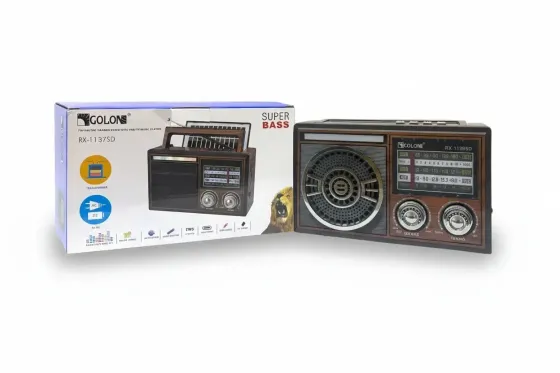 Радиоприемник Golon RX-1139SD Bluetooth Solar с фонариком, USB, microSD, AM/FM/SW, аккумуляторный Одесса