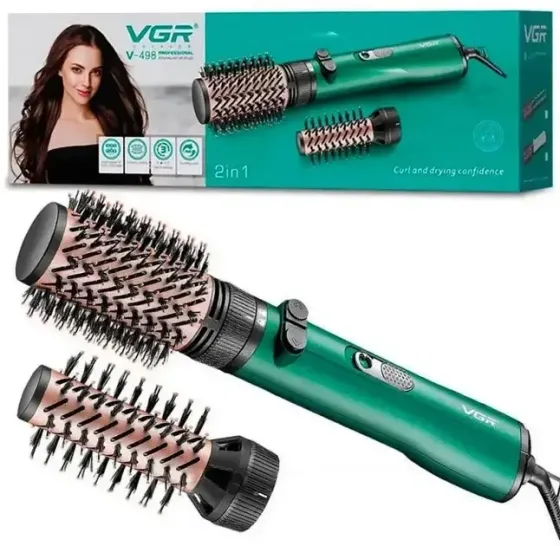 Фен-щітка для волосся Hot Air Styler VGR V-498, професійна модель з насадками для укладання та об'єму Одеса