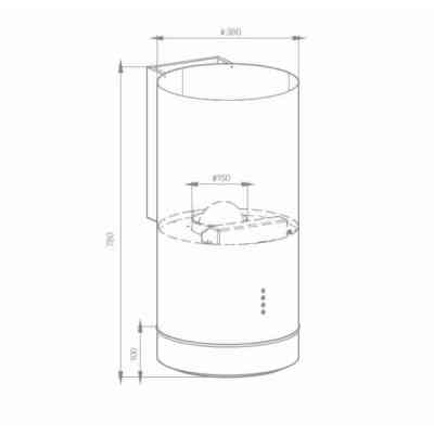 Витяжка кухонна Interline TUBE S BL A/60/T Вінниця