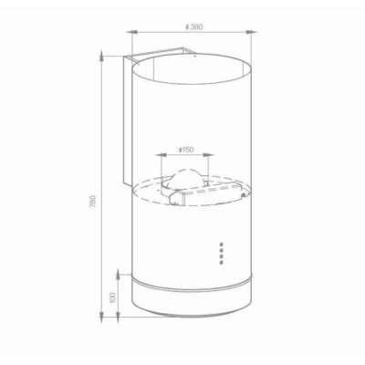 Витяжка кухонна Interline TUBE S BL A/60/T Вінниця - фото 6