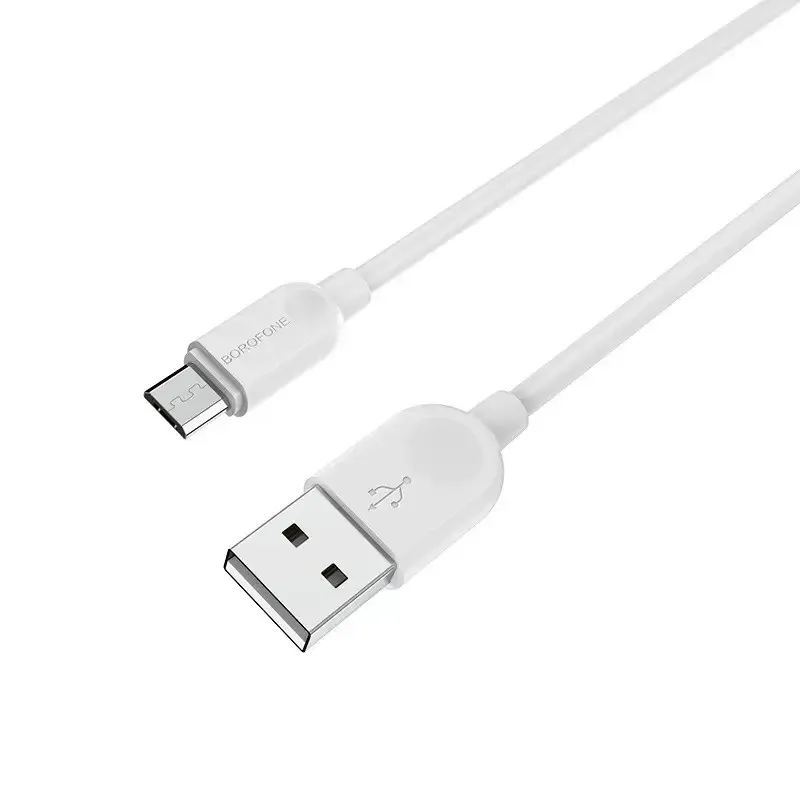 Кабель USB - micro USB 2 м, 2.4 А, ПВХ, прямі роз'єми, Borofone BX14 LinkJet, максимальний струм 2.4 А Одеса - фото 2