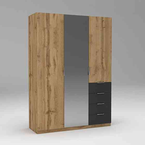 Шафа Крістал 2, Дуб Аппалачі/Антрацит, 1500х520х2100 Львів