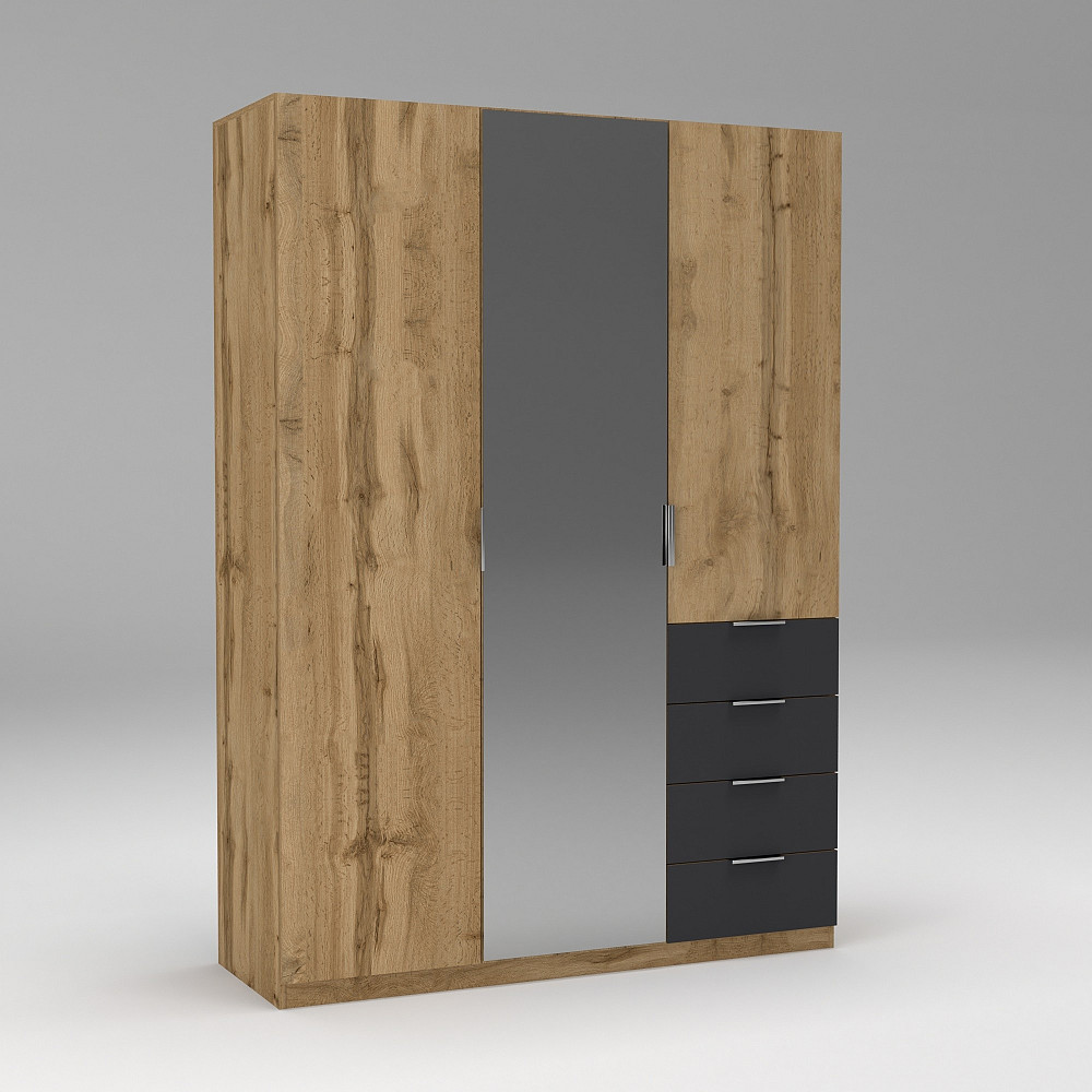 Шафа Крістал 2, Дуб Аппалачі/Антрацит, 1500х520х2100 Львів - фото 3